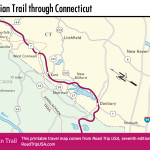 Map of Appalachian Trail through Connecticut.