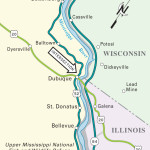 Map of the Great River Road through Iowa.