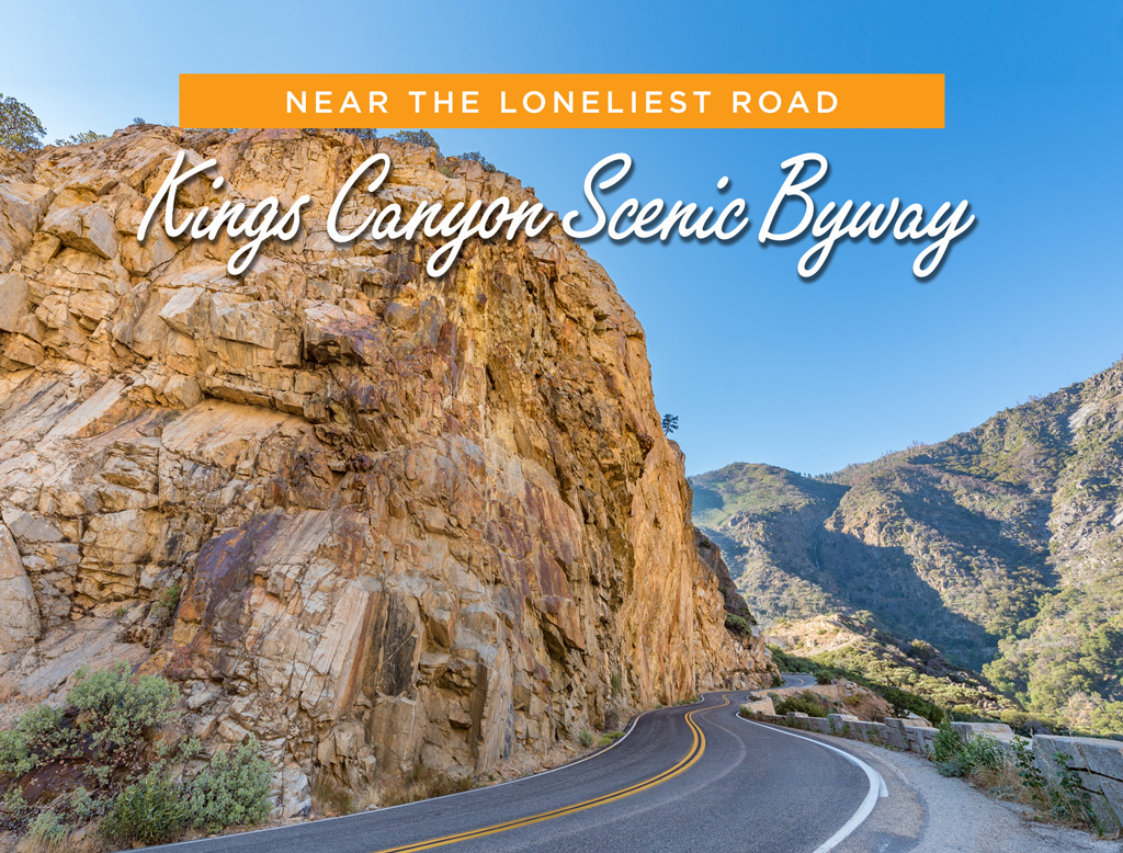 two lane road through Kings Canyon