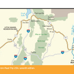 Map of the Loneliest Road through Utah.