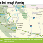 Map of the Oregon Trail through Wyoming.
