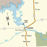 Map of the Road to Nowhere through South Dakota.